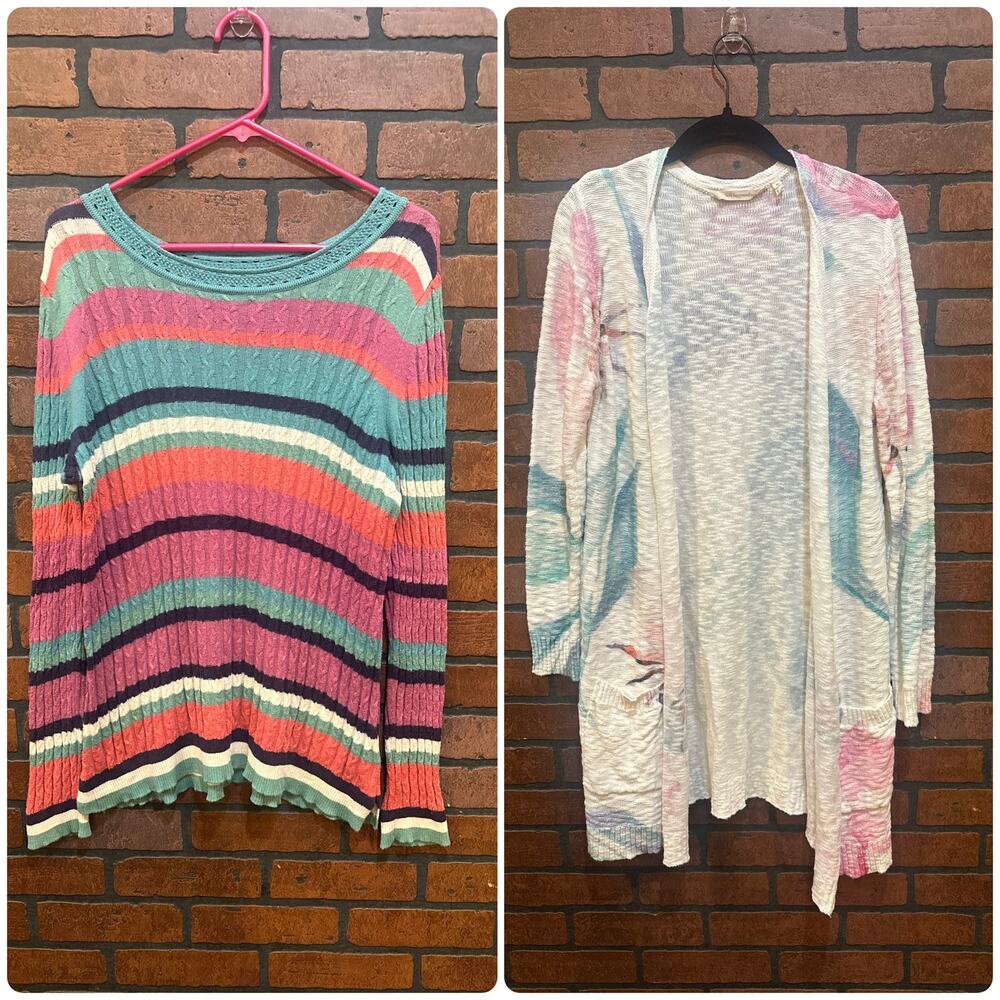 Soft Surroundings Cardigan & Sweater Knit Cashmere Silk Blend Lot Size M Casual
